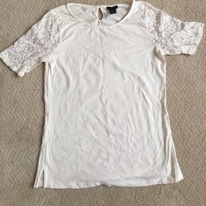 Ann Taylor Ivory Lace Top